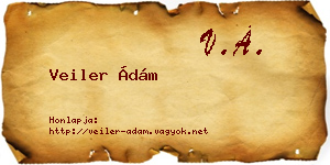 Veiler Ádám névjegykártya